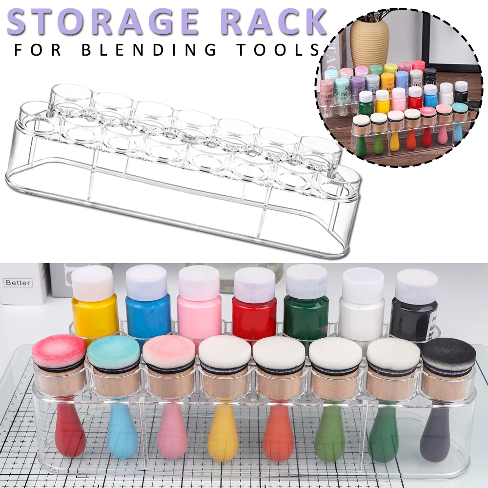 Clear Storage Rack Craft Paint Organizer Holds 15 Each Storage Container Organizer for Bottles & Blending Tools
Clear Storage Rack Craft Paint Organizer Holds 15 Each Storage Container Organizer for Bottles & Blending Tools