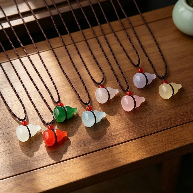 10pcs Cat's Eye Gourd Pendant Braided Necklace, Popular Sweater Chain, Multi-color DIY Charm, Wholesale Gift
10pcs Cat's Eye Gourd Pendant Braided Necklace, Popular Sweater Chain, Multi-color DIY Charm, Wholesale Gift