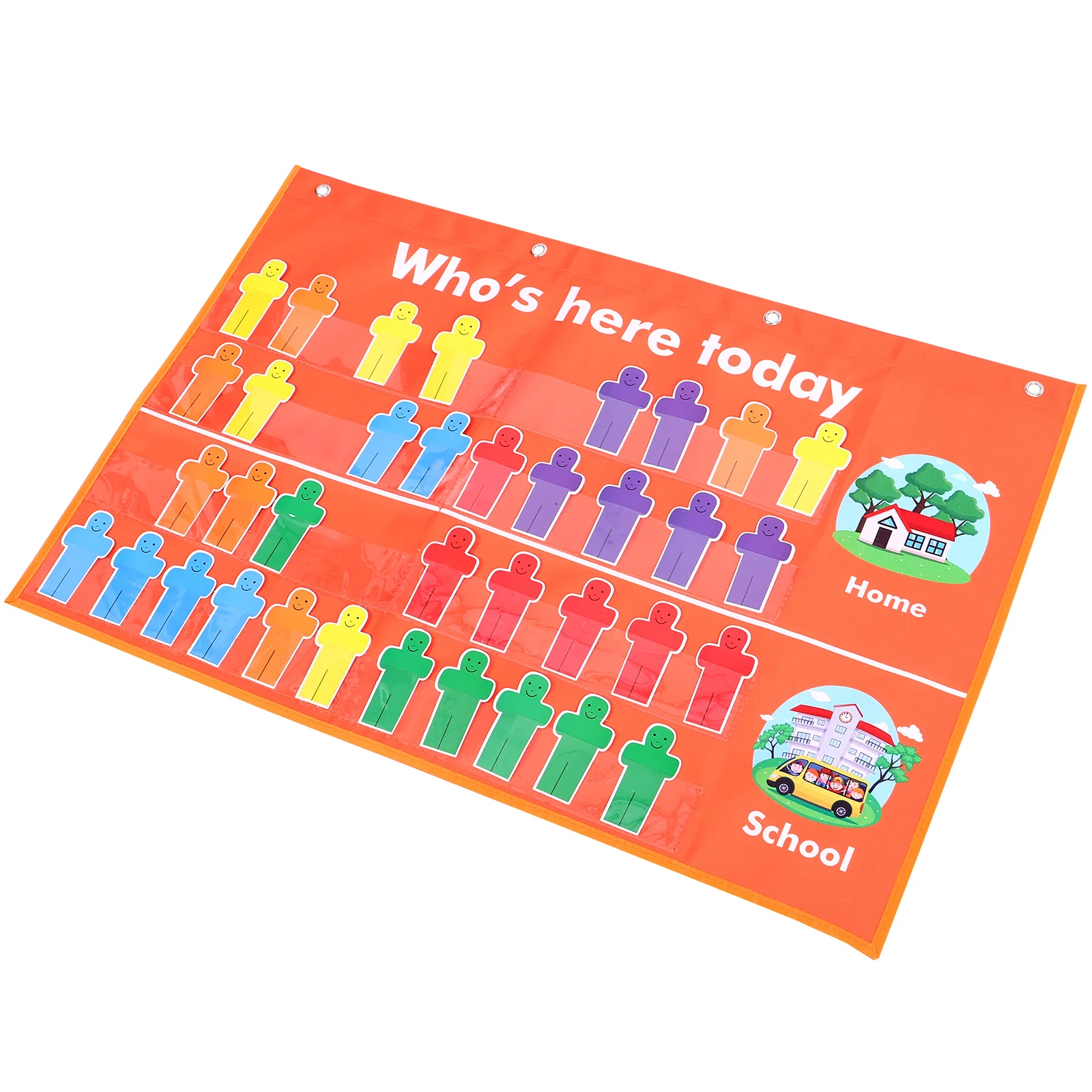 Classroom Attendance Chart Bright Orange Polyester Cloth Portable Lightweight for School Students Management Pocket Chart Useful
Classroom Attendance Chart Bright Orange Polyester Cloth Portable Lightweight for School Students Management Pocket Chart Useful