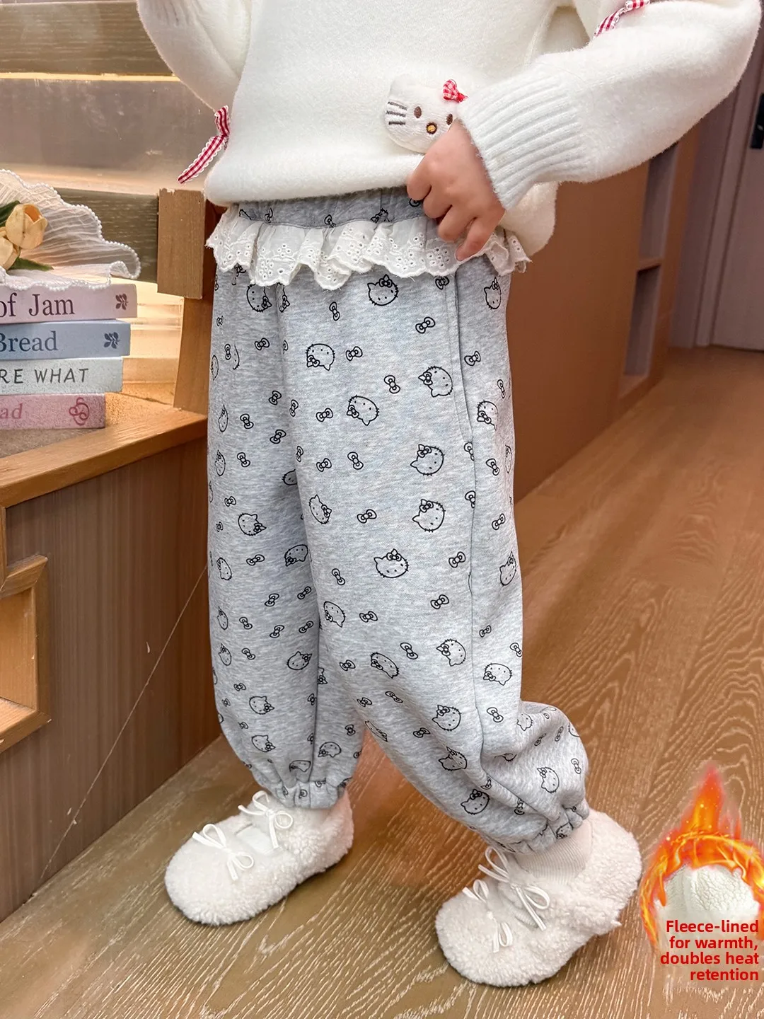 Trendy Girls' Winter Knitted Lamb Velvet Lace Loose Sports Pants High Waist Long Trousers Casual Dstring Elastic Waist
Trendy Girls' Winter Knitted Lamb Velvet Lace Loose Sports Pants High Waist Long Trousers Casual Dstring Elastic Waist