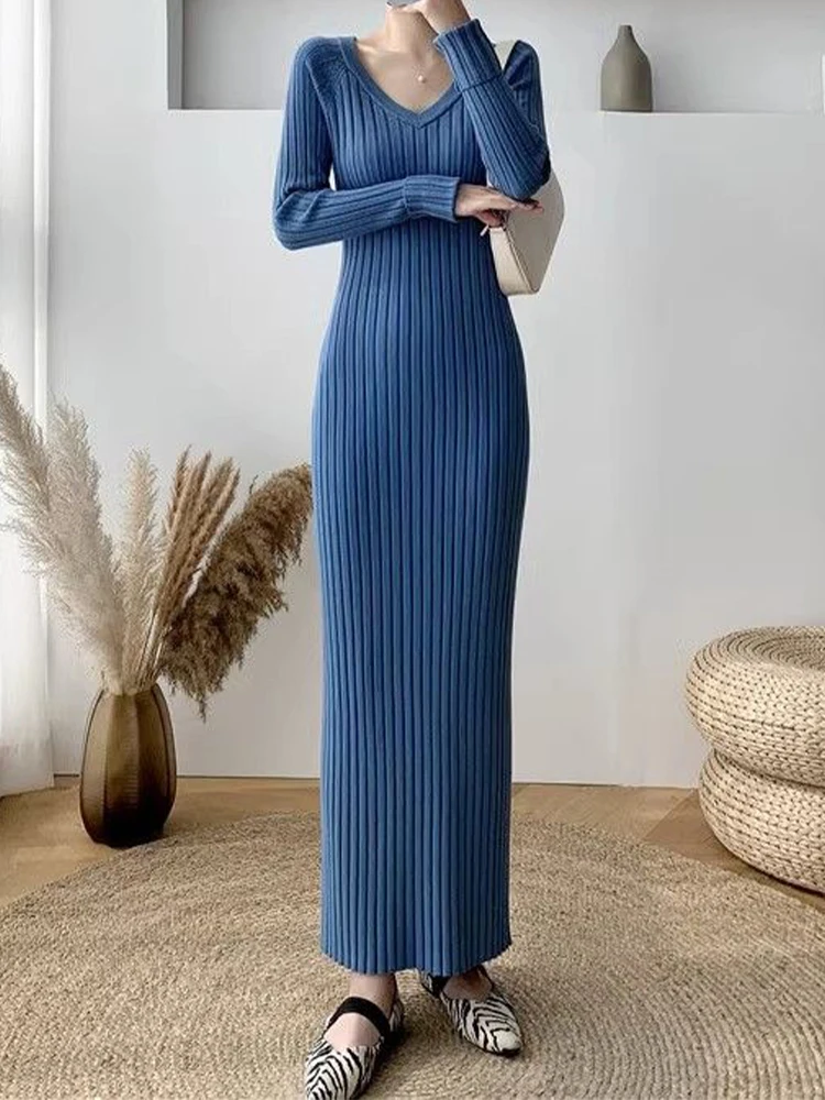 Sweater Dress Women Winter Knitted Long Dress Female Elegant Slim Long Sleeve Ankle Length Dress Ladies Warm Office Dresses
Sweater Dress Women Winter Knitted Long Dress Female Elegant Slim Long Sleeve Ankle Length Dress Ladies Warm Office Dresses