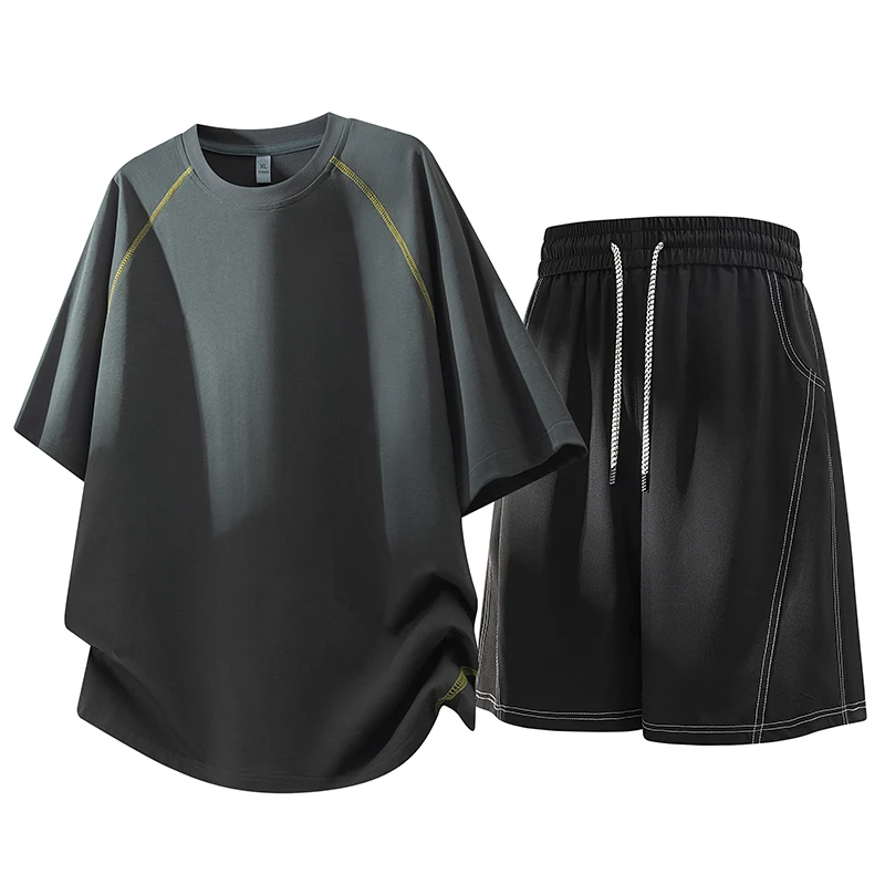 Men's Contrast Stitch T-Shirt & Shorts Set Loose Fit Casual Summer Streetwear 2-Piece Co-Ord Outfit
Men's Contrast Stitch T-Shirt & Shorts Set Loose Fit Casual Summer Streetwear 2-Piece Co-Ord Outfit