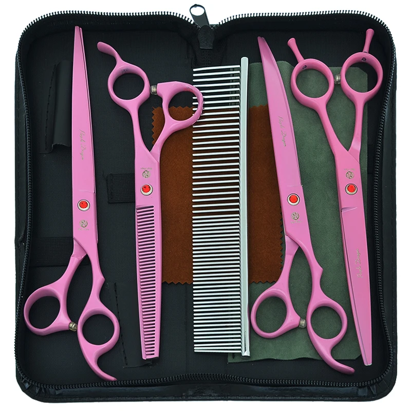 8 inch Purple Dragon Pet Grooming kit Dog Hair Scissors Japan Steel Puppy Animals Straight Curved Cutting Thinning Shears B0056B
8 inch Purple Dragon Pet Grooming kit Dog Hair Scissors Japan Steel Puppy Animals Straight Curved Cutting Thinning Shears B0056B