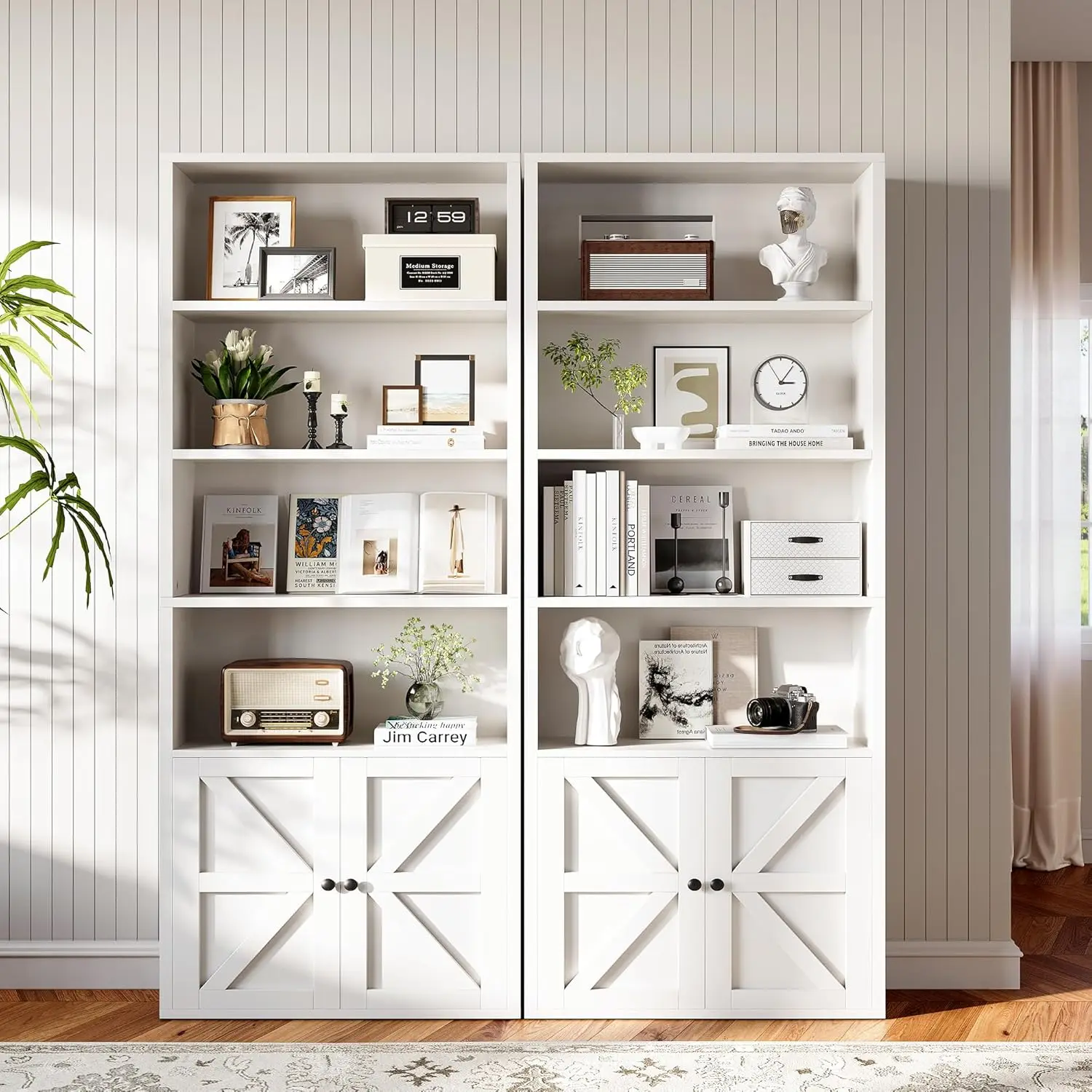 oneinmil 71.5" Tall Bookshelf and Bookcase Set of 2, Wooden Bookshelves with Cabinet Doors, 6-Tier Bookshelves and Office Storag
oneinmil 71.5" Tall Bookshelf and Bookcase Set of 2, Wooden Bookshelves with Cabinet Doors, 6-Tier Bookshelves and Office Storag