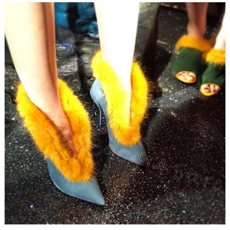 Orange Fur Blue Suede Pointed Toe Pumps Slip On Women Shoes Thin High Heels Novel Party Banquet Dating 2026 Zapatos Para Mujere
Orange Fur Blue Suede Pointed Toe Pumps Slip On Women Shoes Thin High Heels Novel Party Banquet Dating 2026 Zapatos Para Mujere