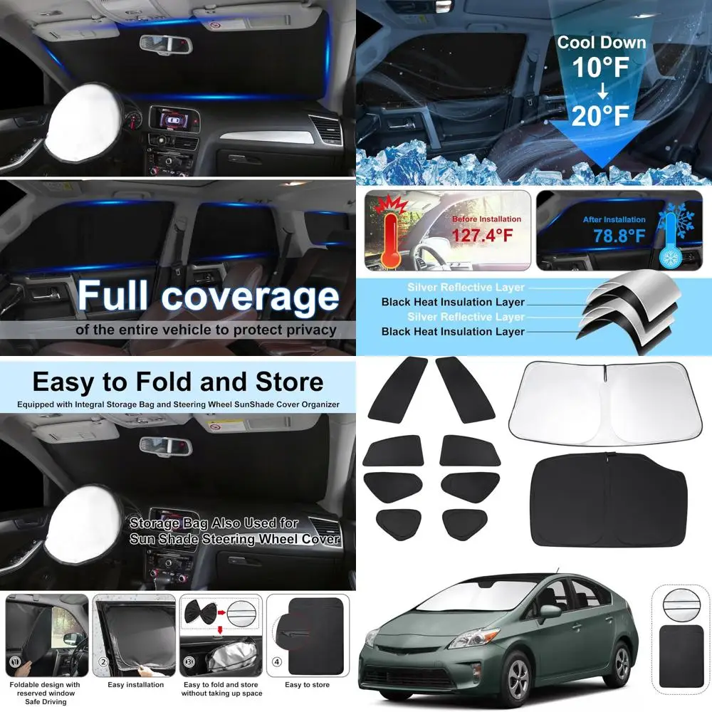 Full Window Rear Triangular Sunshades for 2010-2015 Hatchback, UV Protection, Privacy, Camping, 10 Pieces
Full Window Rear Triangular Sunshades for 2010-2015 Hatchback, UV Protection, Privacy, Camping, 10 Pieces