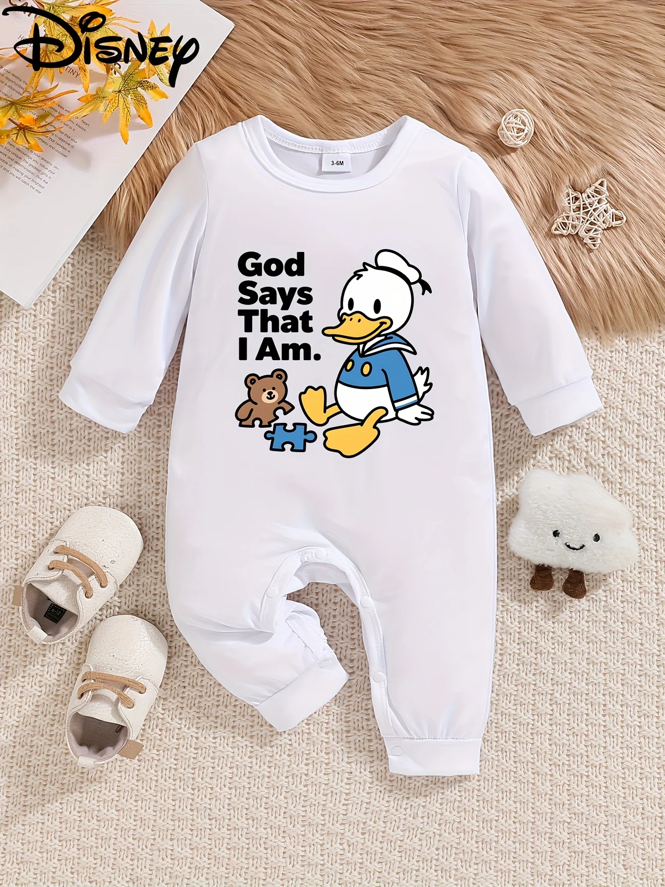 【Осанторизованный】Детский комбинезон с длинными рукавами Disney Donald Duck, милый узор с принтом, круглый вырез, мягкий и удобный, можно стирать в машине, подходит для всех сезонов, подходит для уличного ношения
【Осанторизованный】Детский комбинезон с длинными рукавами Disney Donald Duck, милый узор с принтом, круглый вырез, мягкий и удобный, можно стирать в машине, подходит для всех сезонов, подходит для уличного ношения