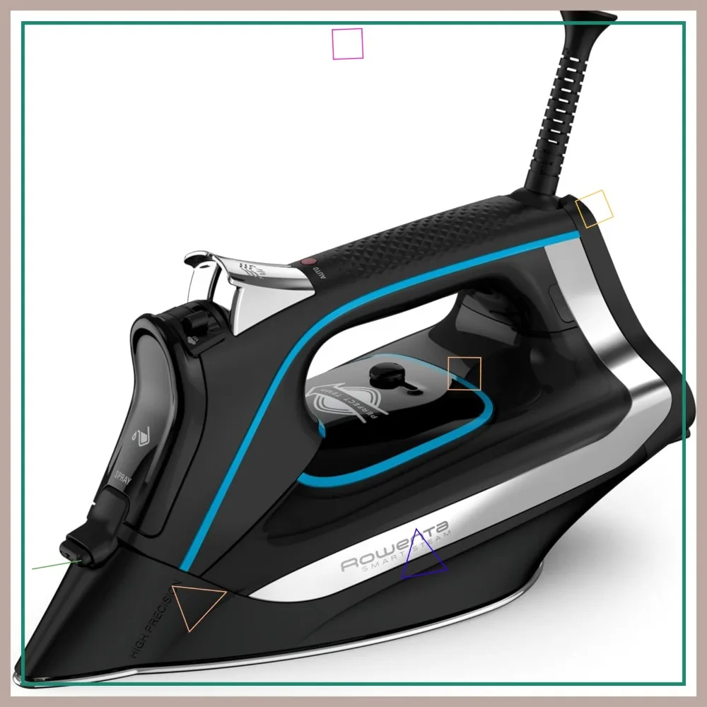 Smart Temp Stainless Steel Steam Iron with 380 Microsteam Holes, Auto-Off, Fabric Steamer, Black
Smart Temp Stainless Steel Steam Iron with 380 Microsteam Holes, Auto-Off, Fabric Steamer, Black