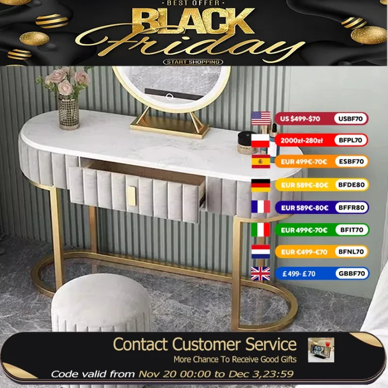 Gold Gray Storage Vanity Table Aesthetic Make Up Salon Bedroom Dresser Organizer Space Saving Meuble Coiffeuse Bedroom Furniture
Gold Gray Storage Vanity Table Aesthetic Make Up Salon Bedroom Dresser Organizer Space Saving Meuble Coiffeuse Bedroom Furniture