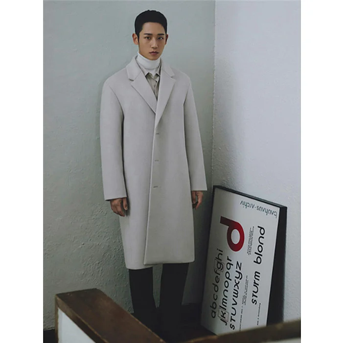 Elegant Korean Style Men's Long Woolen Coat Over-Knee Casual Autumn Winter Fashion Outerwear Standard Fit Urban Fashion
Elegant Korean Style Men's Long Woolen Coat Over-Knee Casual Autumn Winter Fashion Outerwear Standard Fit Urban Fashion