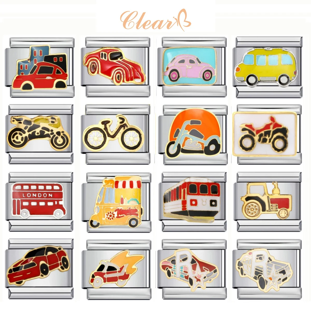 Original Fashion Vehicle Car Motorcycle Bus Fire Engine Charm Italian Links Fit 9mm Stainless Steel Bracelet Making DIY Jewelry
Original Fashion Vehicle Car Motorcycle Bus Fire Engine Charm Italian Links Fit 9mm Stainless Steel Bracelet Making DIY Jewelry