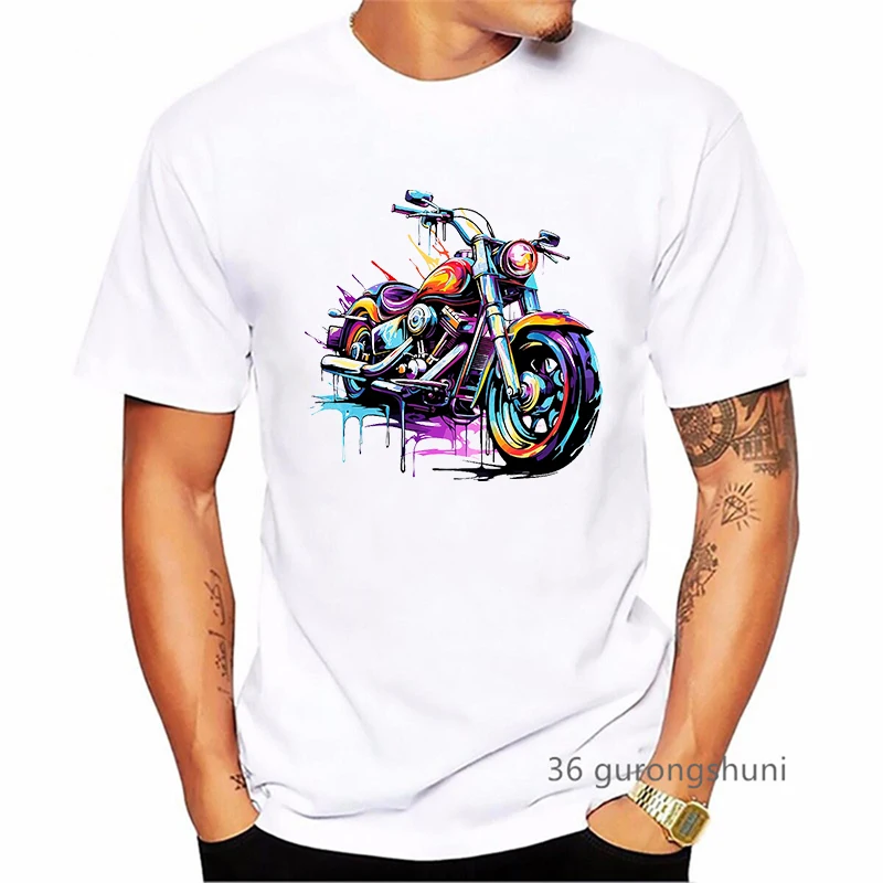 Cool Rainbow Sports Motorcycle Print Tshirt Men Summer Fashion Short Sleeve T-Shirt Homme Harajuku Shirt
Cool Rainbow Sports Motorcycle Print Tshirt Men Summer Fashion Short Sleeve T-Shirt Homme Harajuku Shirt