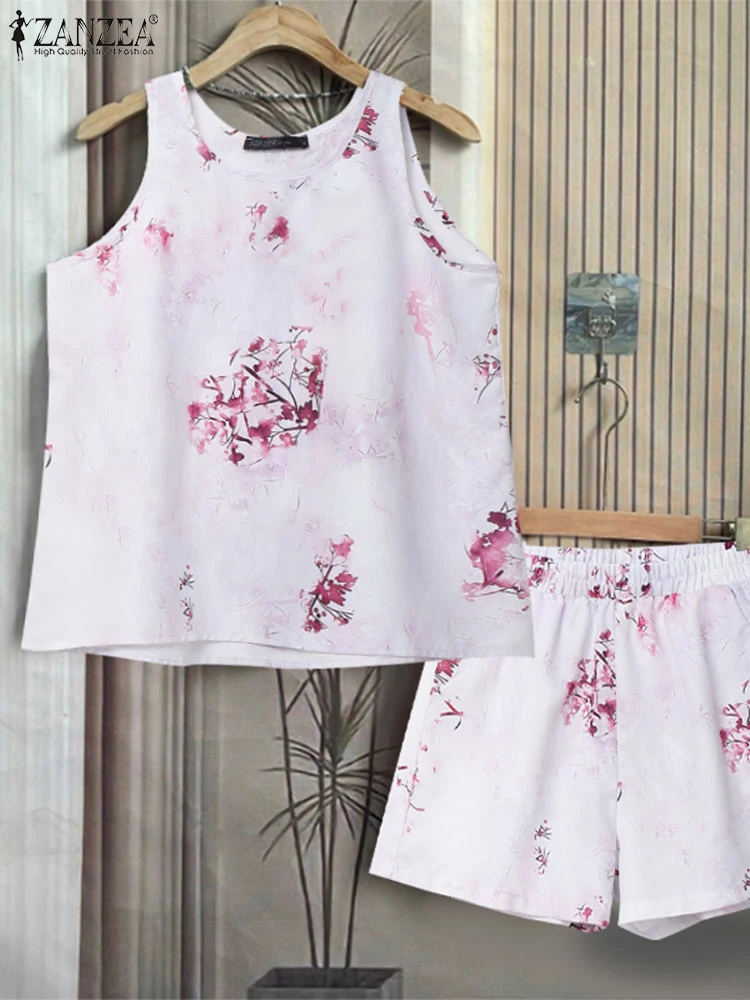 ZANZEA 2025 Women Shorts Sets Sleeveless Tops Elastic Waist Shorts Casual Korean Style Outfits Pocket Printing Matching Sets 2PC
ZANZEA 2025 Women Shorts Sets Sleeveless Tops Elastic Waist Shorts Casual Korean Style Outfits Pocket Printing Matching Sets 2PC