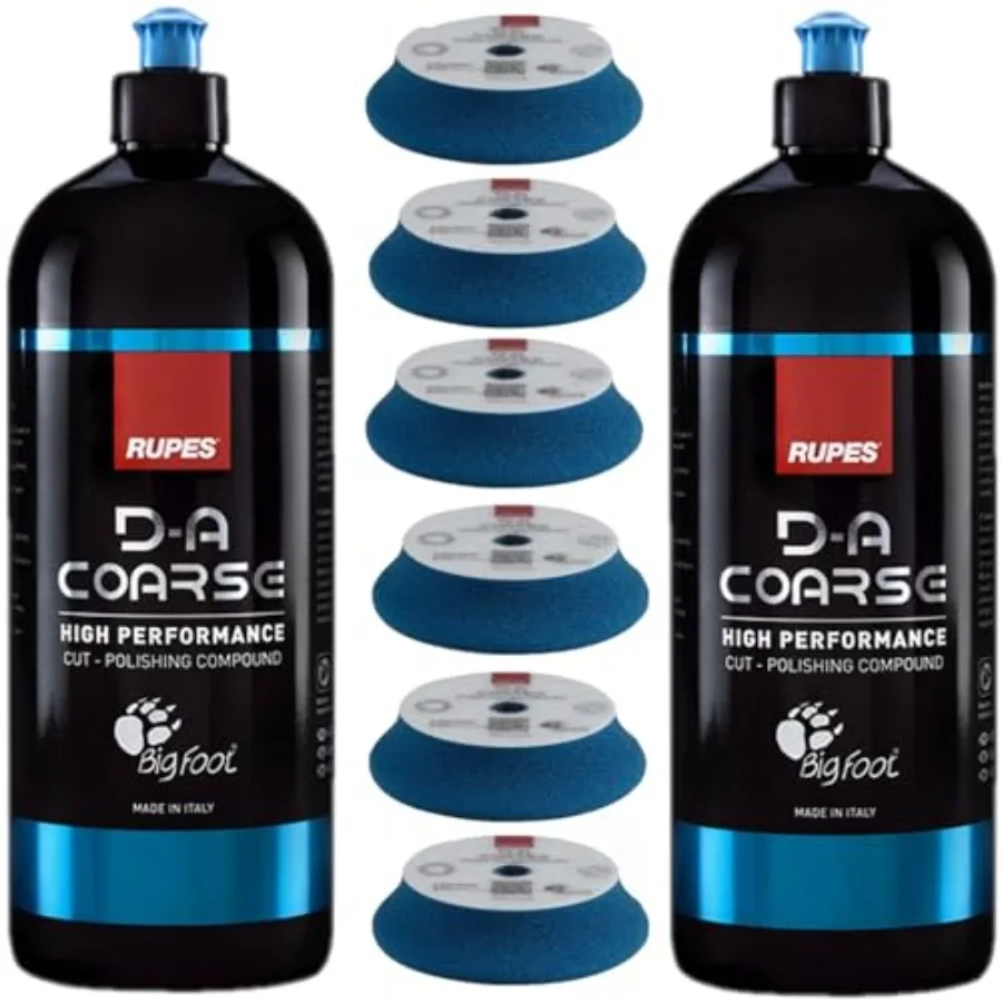 D-A Series Two 1-Liter Bottles Cut Polishing Compound Six Count 6 Coarse Cutting Foam Pads - Excellcent Clarity Low Dusting Eas
D-A Series Two 1-Liter Bottles Cut Polishing Compound Six Count 6 Coarse Cutting Foam Pads - Excellcent Clarity Low Dusting Eas