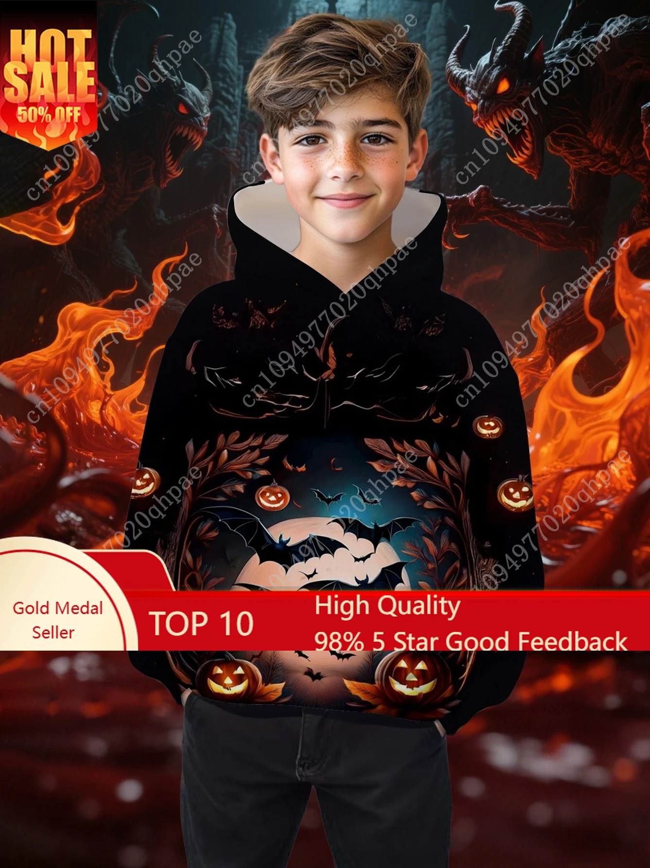 Boy Clothes Funny Terror Pumpkin Long Sleeve Hoodies Child Cartoon Halloween Thin Sweatshirt Tops Halloween Gift for Boys Girls
Boy Clothes Funny Terror Pumpkin Long Sleeve Hoodies Child Cartoon Halloween Thin Sweatshirt Tops Halloween Gift for Boys Girls