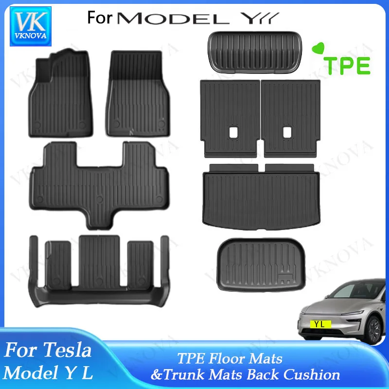 TPE Car Floor Mats & Cargo Liner For Tesla Model Y L 2025-2026All-Weather Waterproof Anti-Slip Custom Fit Floor Liners Trunk Mat
TPE Car Floor Mats & Cargo Liner For Tesla Model Y L 2025-2026All-Weather Waterproof Anti-Slip Custom Fit Floor Liners Trunk Mat