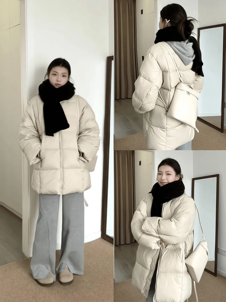 Korean Style Chunky Bread Coat Women's Winter Thick Warm Loose Cotton Top Square Design Commute Friendly Fashion
Korean Style Chunky Bread Coat Women's Winter Thick Warm Loose Cotton Top Square Design Commute Friendly Fashion