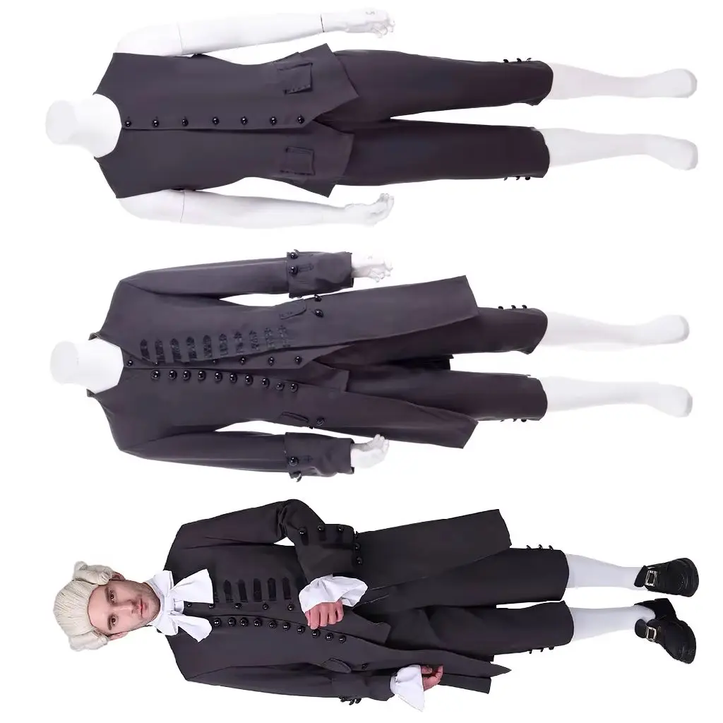 Men's Scottish Colonial Uniform 18th Century Rococo Hamilton Coat Vest Pants Suits Medieval Royal Court Gentleman Costume
Men's Scottish Colonial Uniform 18th Century Rococo Hamilton Coat Vest Pants Suits Medieval Royal Court Gentleman Costume
