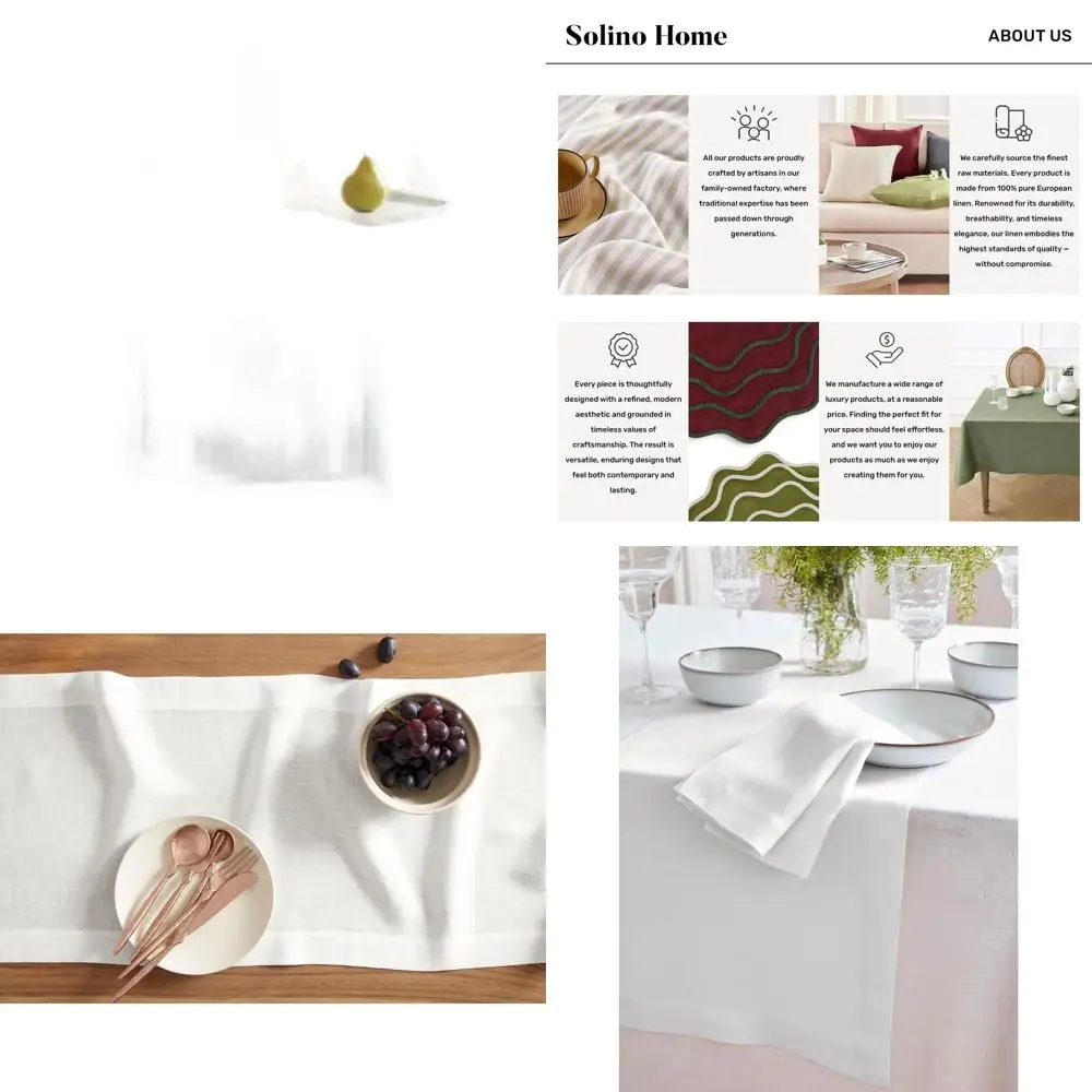 Pure Linen 14x96 Inch Table Runner for Elegant Dining, Suitable for Winter, Valentines, Spring, Easter
Pure Linen 14x96 Inch Table Runner for Elegant Dining, Suitable for Winter, Valentines, Spring, Easter
