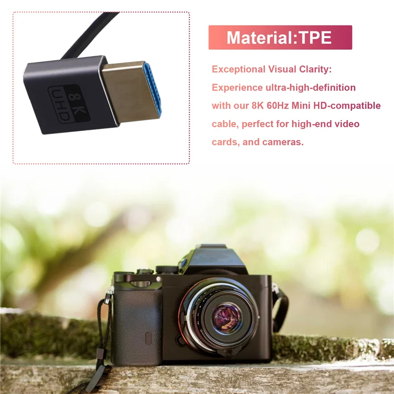 Flash Trend Digital Camera Mini -Compatible Cable 8K 60Hz Line For Camera 8K Mini OD2.5Mm HD 2.1 Cable 0.3M
Flash Trend Digital Camera Mini -Compatible Cable 8K 60Hz Line For Camera 8K Mini OD2.5Mm HD 2.1 Cable 0.3M