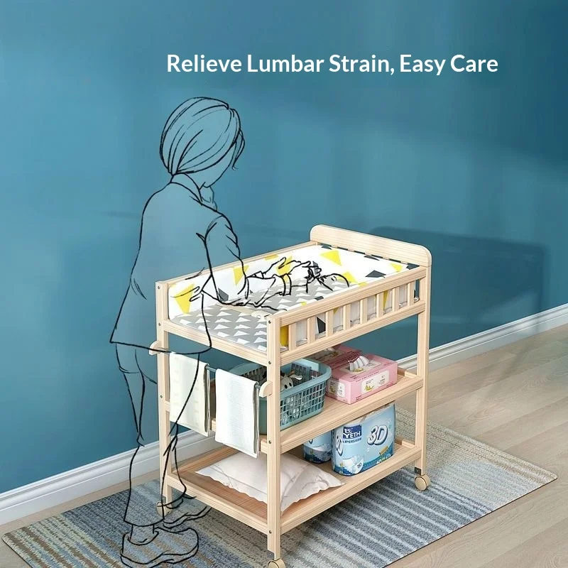 Мобильный пеленальный столик из массива дерева для младенцев, многофункциональный органайзер для детской комнаты, подставка для купания и массажа новорожденных на колесиках
Мобильный пеленальный столик из массива дерева для младенцев, многофункциональный органайзер для детской комнаты, подставка для купания и массажа новорожденных на колесиках