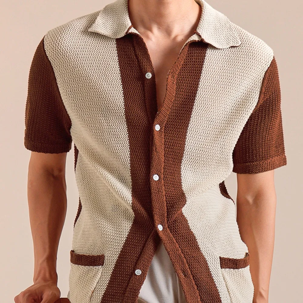 Luxury Linen Cotton Summer Hollow Contrast Knitted Polo Shirt Men's Short Sleeve Refreshing Breathable Casual Half Sleeve Top
Luxury Linen Cotton Summer Hollow Contrast Knitted Polo Shirt Men's Short Sleeve Refreshing Breathable Casual Half Sleeve Top