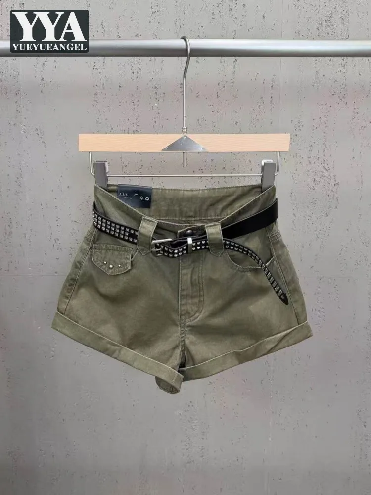American Style Vintage Summer Fashion Denim Shorts Personality Belt High Waist Women Versatile Casual Wide Legs Short Trousers
American Style Vintage Summer Fashion Denim Shorts Personality Belt High Waist Women Versatile Casual Wide Legs Short Trousers