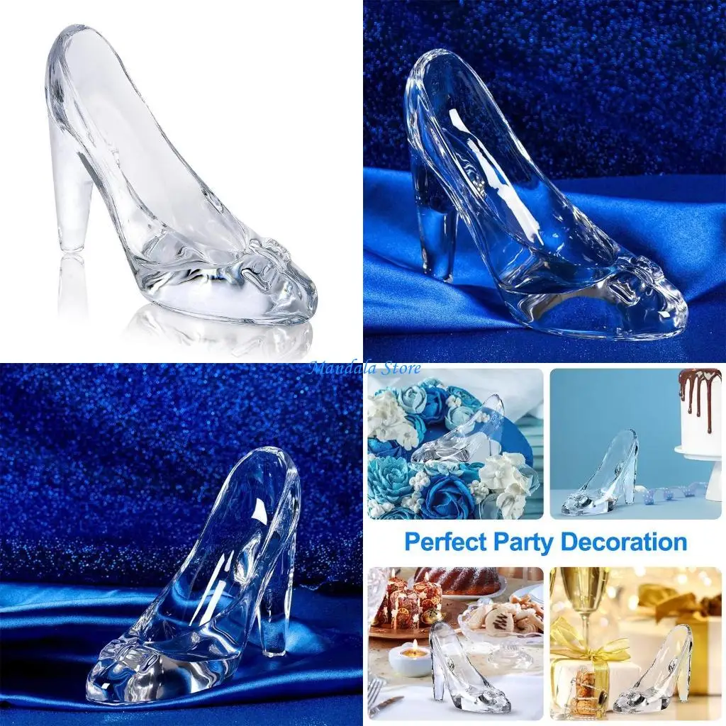 U2JC Princess Clear Glass Slipper Crystal Bowknot High Shoes Figurine Decor
U2JC Princess Clear Glass Slipper Crystal Bowknot High Shoes Figurine Decor