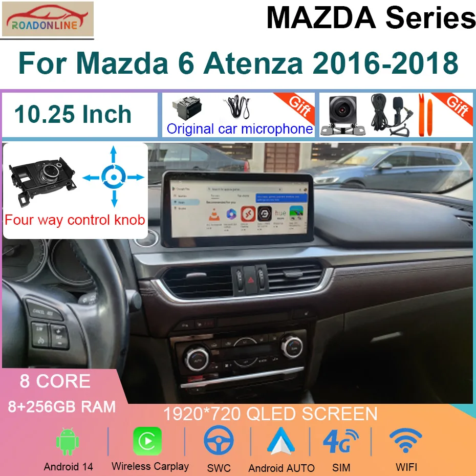 10.25 Inch 8+256G Android 14 Car Multimedia Player For Mazda 6 Atenza 2016-2018 Auto Radio GPS Stereo Video CarPlay 4G
10.25 Inch 8+256G Android 14 Car Multimedia Player For Mazda 6 Atenza 2016-2018 Auto Radio GPS Stereo Video CarPlay 4G