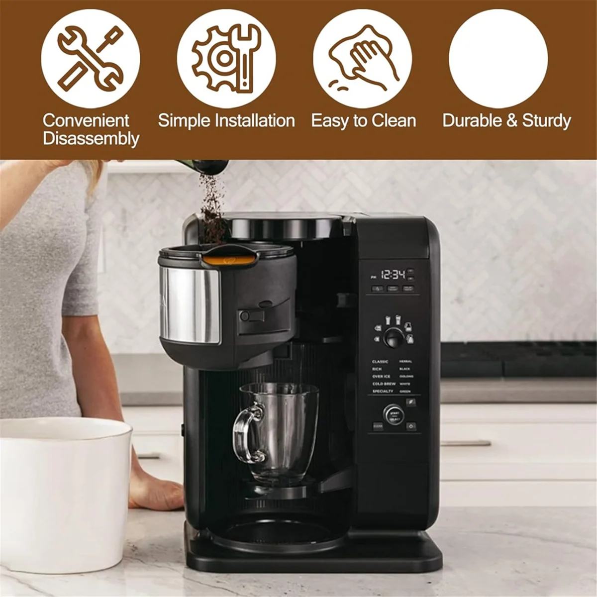 AB51 990117900 Замена корзины для заваривания кофеварки для CoffeeMaker 49980, 49980A, 49980Z, 49983, 49983S
AB51 990117900 Замена корзины для заваривания кофеварки для CoffeeMaker 49980, 49980A, 49980Z, 49983, 49983S