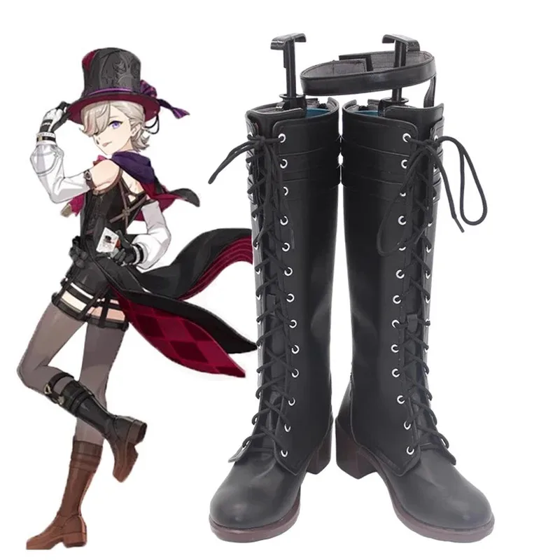 NewGame Genshin Impact Lyney, обувь для косплея, ботинки Fontaine Twin, ролевая игра, Хэллоуин, карнавал, женский и мужской костюм, наряд для вечеринки, реквизит 2
NewGame Genshin Impact Lyney, обувь для косплея, ботинки Fontaine Twin, ролевая игра, Хэллоуин, карнавал, женский и мужской костюм, наряд для вечеринки, реквизит 2