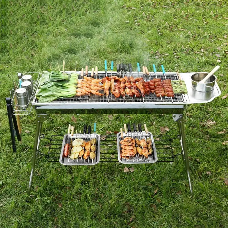 Outdoor Camping Grill Barbecue Oven Household Folding Barbecue Grill Stainless Steel Camping Grill Barbecue Charcoal Grill
Outdoor Camping Grill Barbecue Oven Household Folding Barbecue Grill Stainless Steel Camping Grill Barbecue Charcoal Grill