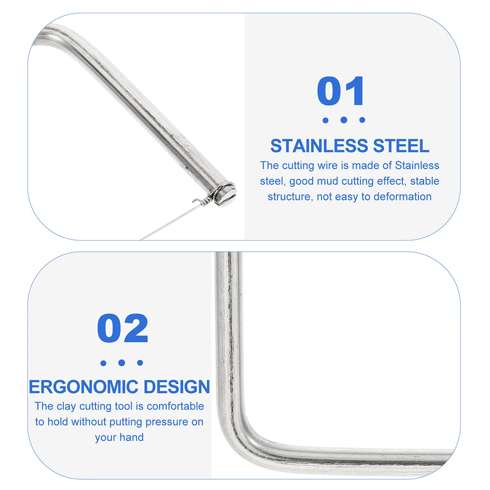 Stainless Steel Clay Cutting Tool Mini Bow Shaped for Pottery DIY Crafts Ergonomic H held Mud Wire Sculpting Tool
Stainless Steel Clay Cutting Tool Mini Bow Shaped for Pottery DIY Crafts Ergonomic H held Mud Wire Sculpting Tool