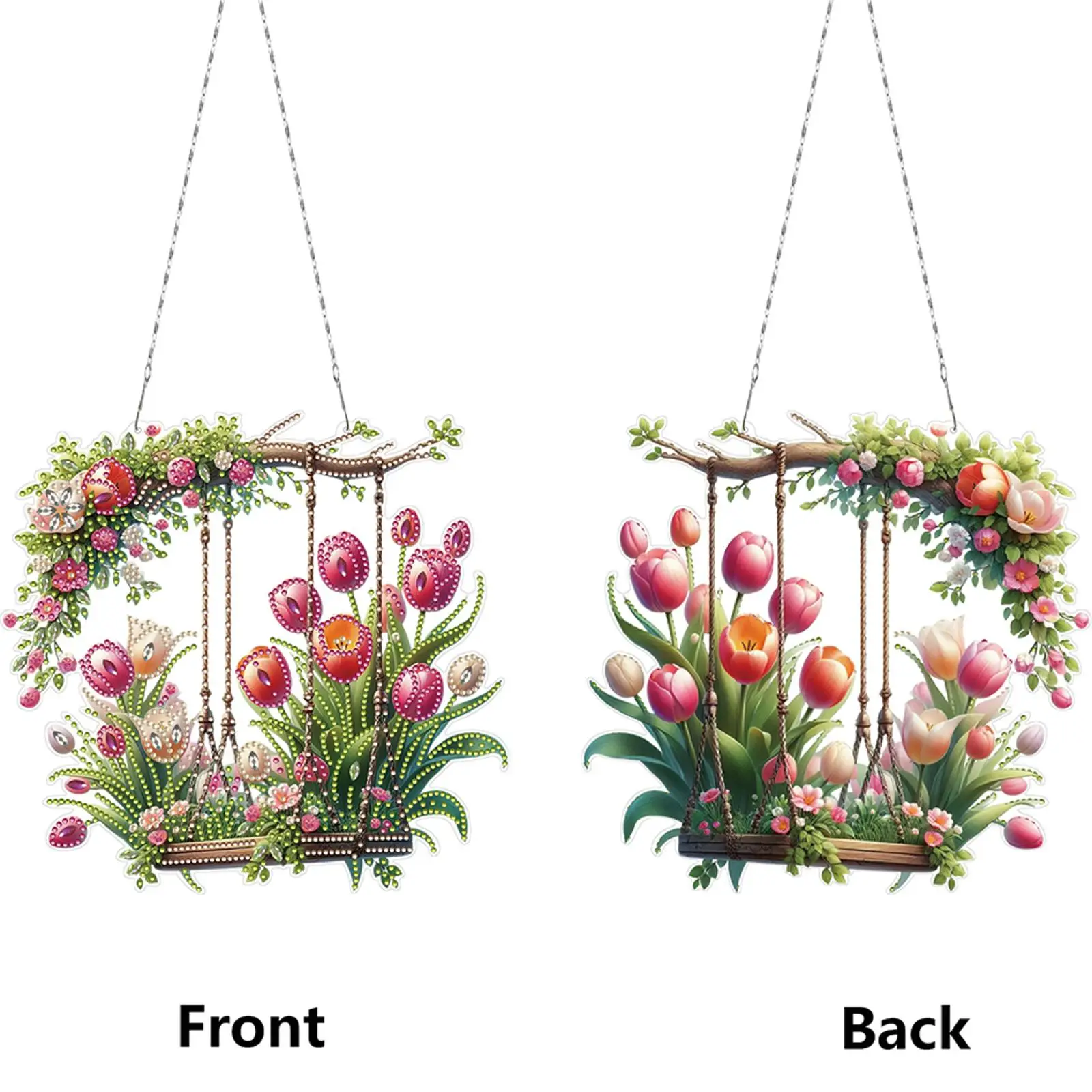 Acrylic Special Shape Tulip Swing 5D DIY Diamond Painting Dots Pendant Diamond Painting Hanging Pendant for Garden Window Decor
Acrylic Special Shape Tulip Swing 5D DIY Diamond Painting Dots Pendant Diamond Painting Hanging Pendant for Garden Window Decor
