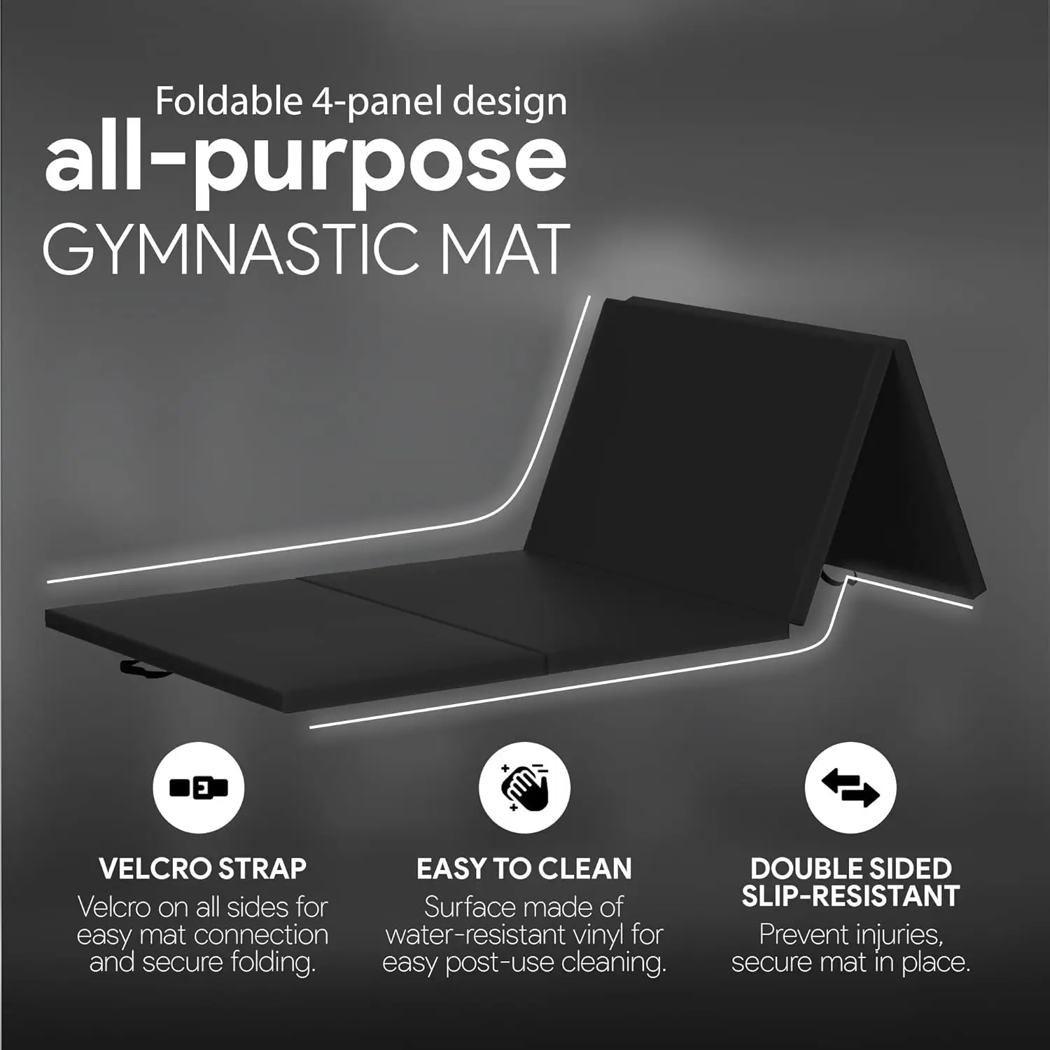 BalanceFrom All Purpose 4'x10'x2" Extra Thick High Density Anti Tear Gymnastics Gym Folding Exercise Aerobics Mats, Multiple
BalanceFrom All Purpose 4'x10'x2" Extra Thick High Density Anti Tear Gymnastics Gym Folding Exercise Aerobics Mats, Multiple