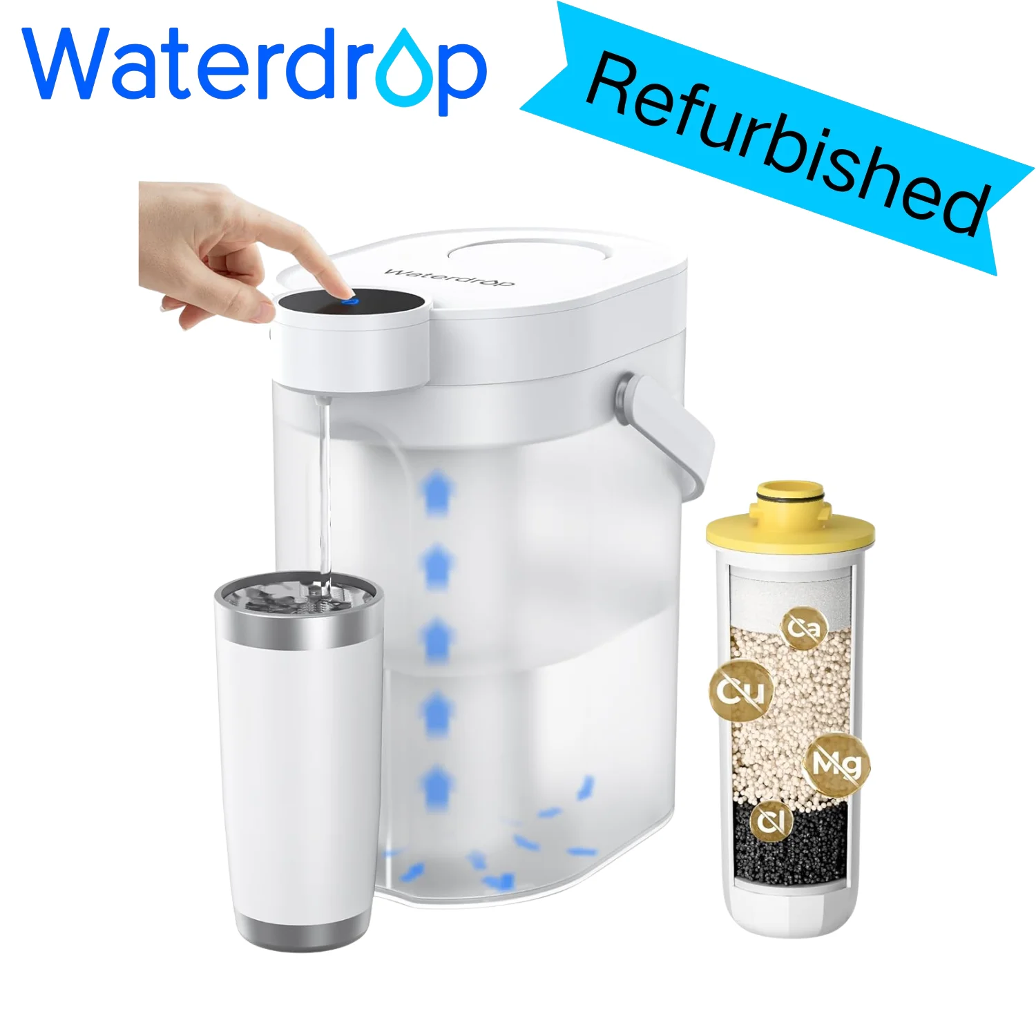 Перезаряжаемый диспенсер для воды Waterdrop ED11W с фильтром, 5-ступенчатый, долговечный, мгновенного действия, мощный электрический кувшин (восстановленный)
Перезаряжаемый диспенсер для воды Waterdrop ED11W с фильтром, 5-ступенчатый, долговечный, мгновенного действия, мощный электрический кувшин (восстановленный)