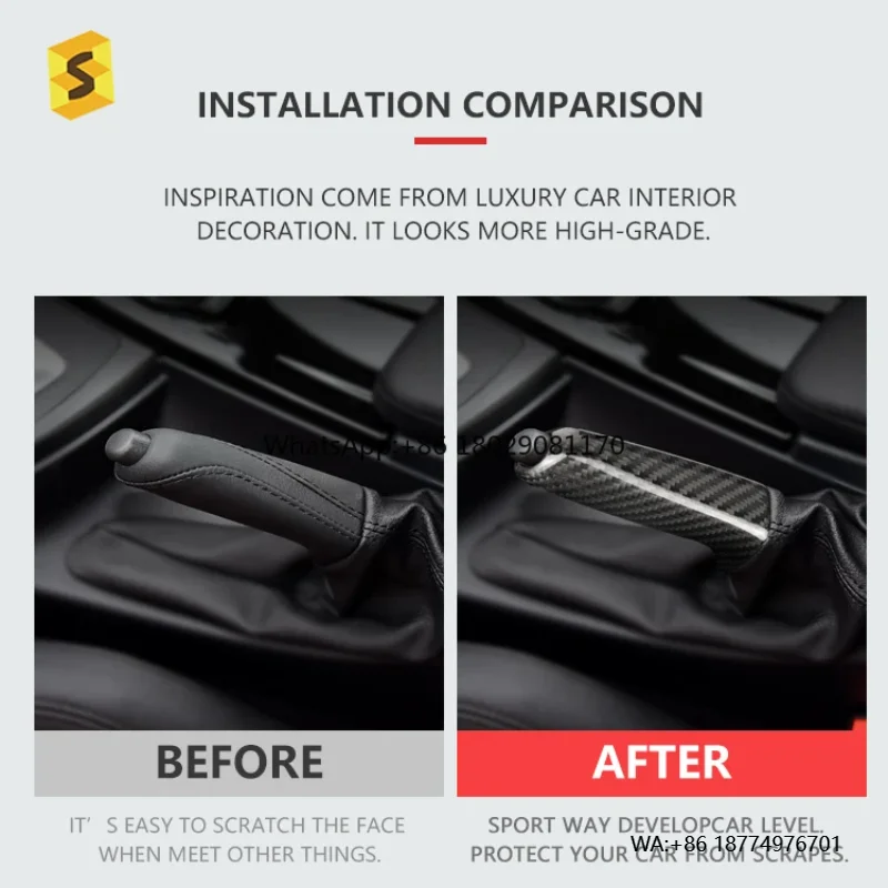Real Carbon Fiber Car Decoration Accsori F20 F21 F30 3K Carbon Fiber Handbrake Cover For BMW
Real Carbon Fiber Car Decoration Accsori F20 F21 F30 3K Carbon Fiber Handbrake Cover For BMW