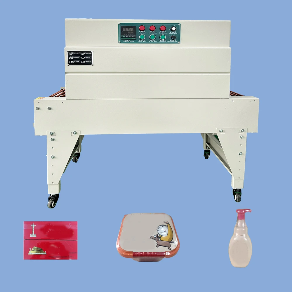 High Speed Hot Air Circulating Shrink Tunnel Oven for POF PVC Film Packaging of Cosmetic Gift Bottle Box Can Tray
High Speed Hot Air Circulating Shrink Tunnel Oven for POF PVC Film Packaging of Cosmetic Gift Bottle Box Can Tray