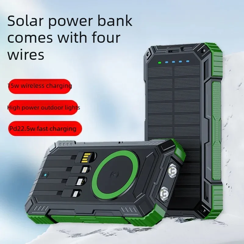 22.5W 20000mAh Portable Power Bank with Built-in 4-Wire Solar Charging and Wireless Fast Charging for Outdoor Use
22.5W 20000mAh Portable Power Bank with Built-in 4-Wire Solar Charging and Wireless Fast Charging for Outdoor Use