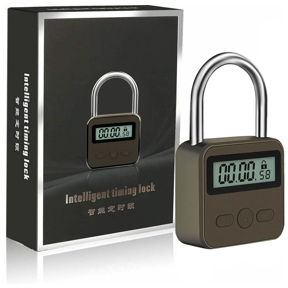 Multifunctional Travel Electronic Timer LCD Display Time Lock Smart Time Lock USB Rechargeable Time Padlock LCD Display Tools
Multifunctional Travel Electronic Timer LCD Display Time Lock Smart Time Lock USB Rechargeable Time Padlock LCD Display Tools