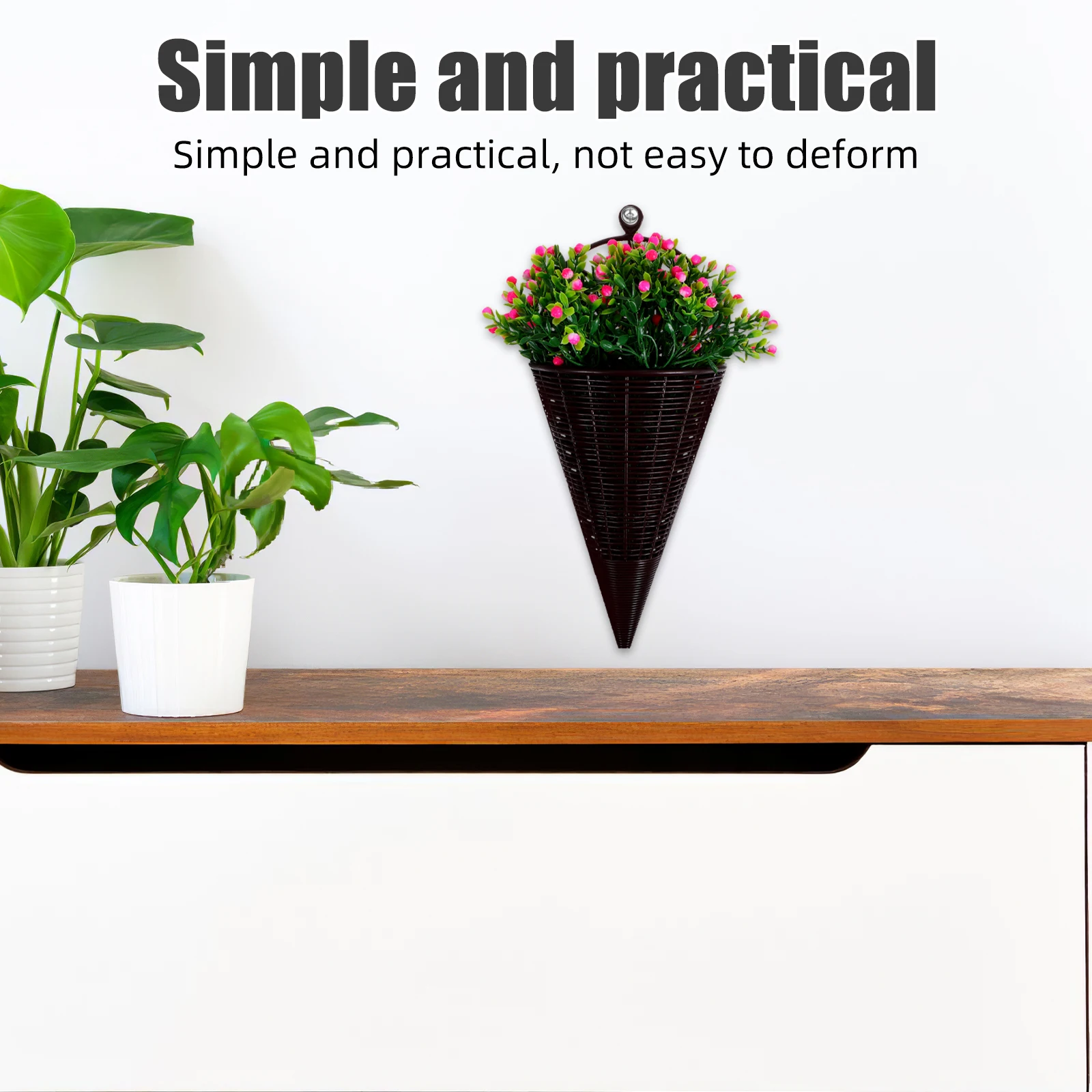 3pcs Rattan Decorative Flower Basket Hanging Cone Shaped Wall Wicker Hanger Planter for Plants Garden Vintage Style Lightweight
3pcs Rattan Decorative Flower Basket Hanging Cone Shaped Wall Wicker Hanger Planter for Plants Garden Vintage Style Lightweight