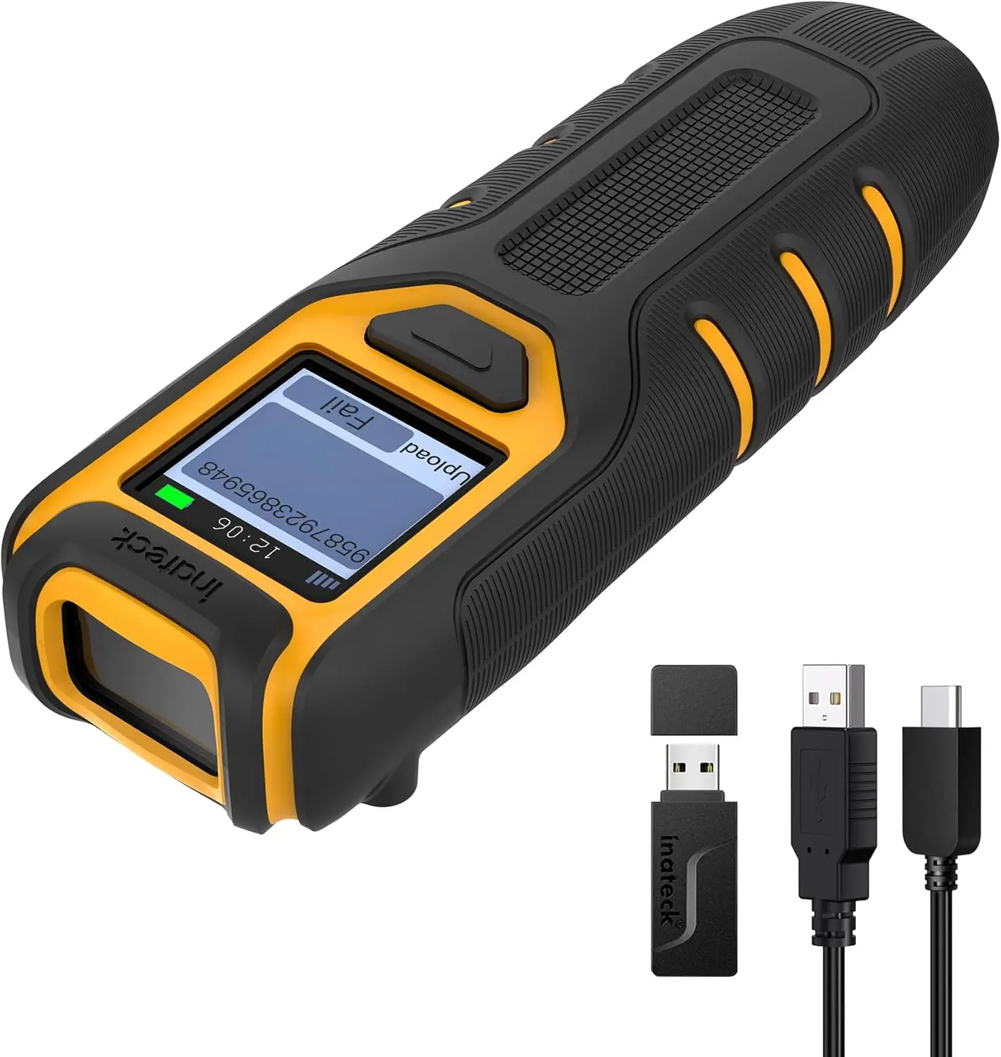 Wireless Barcode Scanner with Screen, Portable Bluetooth 1D 2D QR Code Reader, Handheld Scanner with App Support
Wireless Barcode Scanner with Screen, Portable Bluetooth 1D 2D QR Code Reader, Handheld Scanner with App Support