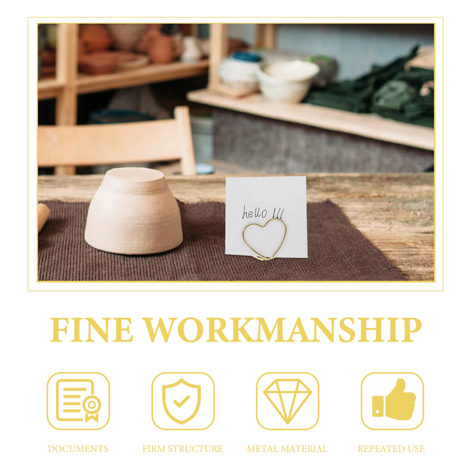 24Pcs Exquisite Heart Shaped Paper Clips Reliable Document Fixing Clips for Office Study Room Desktop Organization Iron
24Pcs Exquisite Heart Shaped Paper Clips Reliable Document Fixing Clips for Office Study Room Desktop Organization Iron