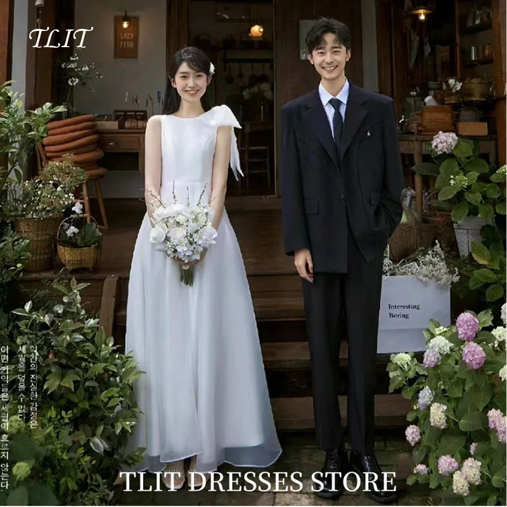 TLIT Elegant White A-Line Wedding Dress O-Neck Prom Gowns Korea Bridal Dress Photos Shoot Customized Ankle-Length Gowns
TLIT Elegant White A-Line Wedding Dress O-Neck Prom Gowns Korea Bridal Dress Photos Shoot Customized Ankle-Length Gowns