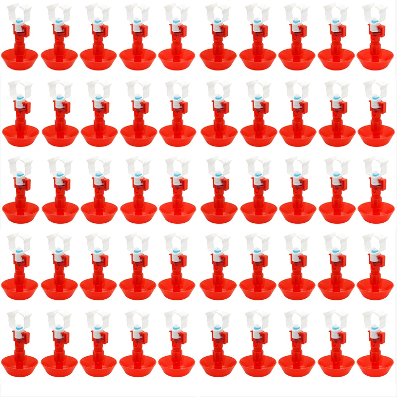 50pcs Automatic Chicken Water Hanging Cups Nipple Drinker Bird Coop Chicken Red Waterer Hanging Cup Poultry Farm Drinker Tools
50pcs Automatic Chicken Water Hanging Cups Nipple Drinker Bird Coop Chicken Red Waterer Hanging Cup Poultry Farm Drinker Tools
