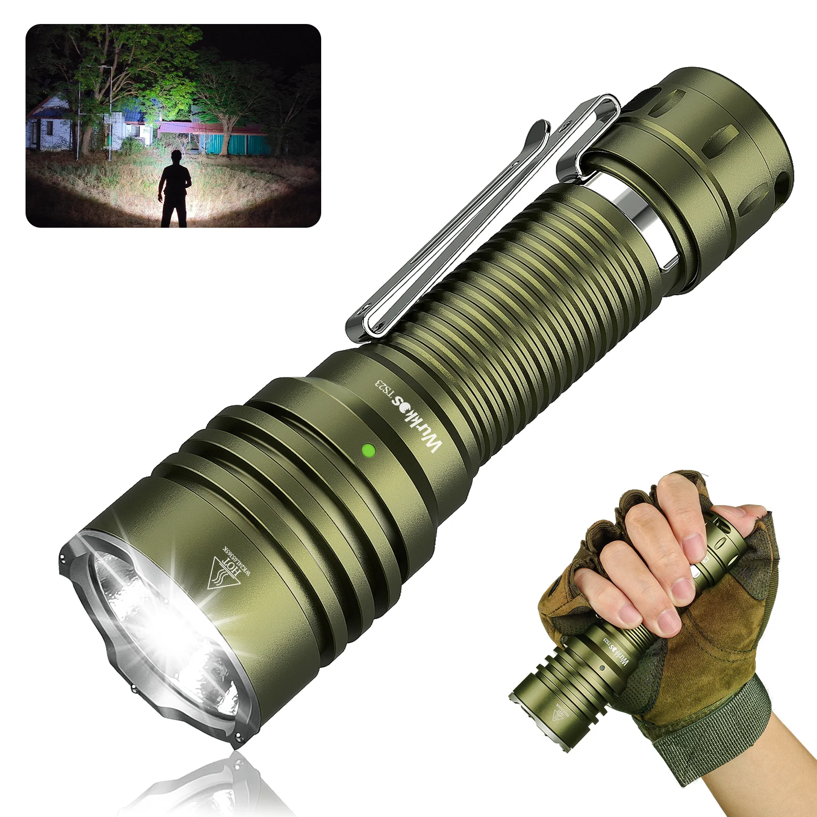 Wurkkos TS23 21700 Rechargeable Tactical Flashlight EDC 5000LM XHP70.3 HI LED Torch IPX-8 Waterproof Two Group Modes Tail Switch
Wurkkos TS23 21700 Rechargeable Tactical Flashlight EDC 5000LM XHP70.3 HI LED Torch IPX-8 Waterproof Two Group Modes Tail Switch