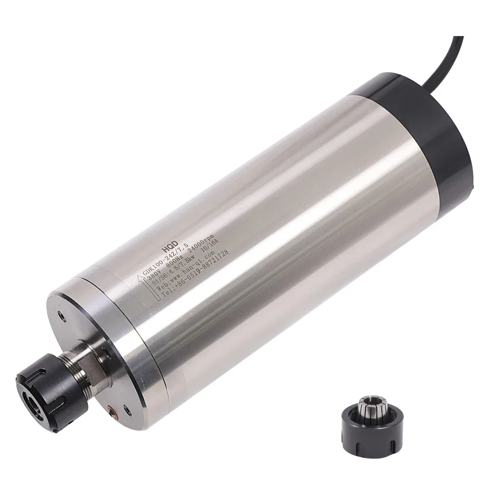 GDK100-24Z/7.5 7.5KW 24000Rpm 800Hz 380V Er25 High-Speed Motorized Spindle for Woodworking Water Cooling Grinding
GDK100-24Z/7.5 7.5KW 24000Rpm 800Hz 380V Er25 High-Speed Motorized Spindle for Woodworking Water Cooling Grinding