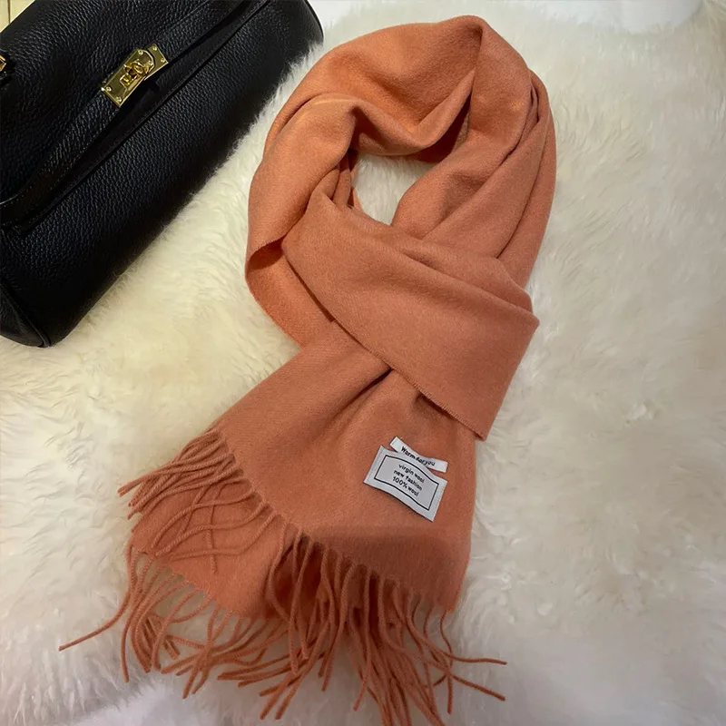 2024 Winter Classic Pure Wool Tassel Scarf for Women Warm Solid Color Thickening Shawl Neckerchief Scarves Accessories Bufanda
2024 Winter Classic Pure Wool Tassel Scarf for Women Warm Solid Color Thickening Shawl Neckerchief Scarves Accessories Bufanda