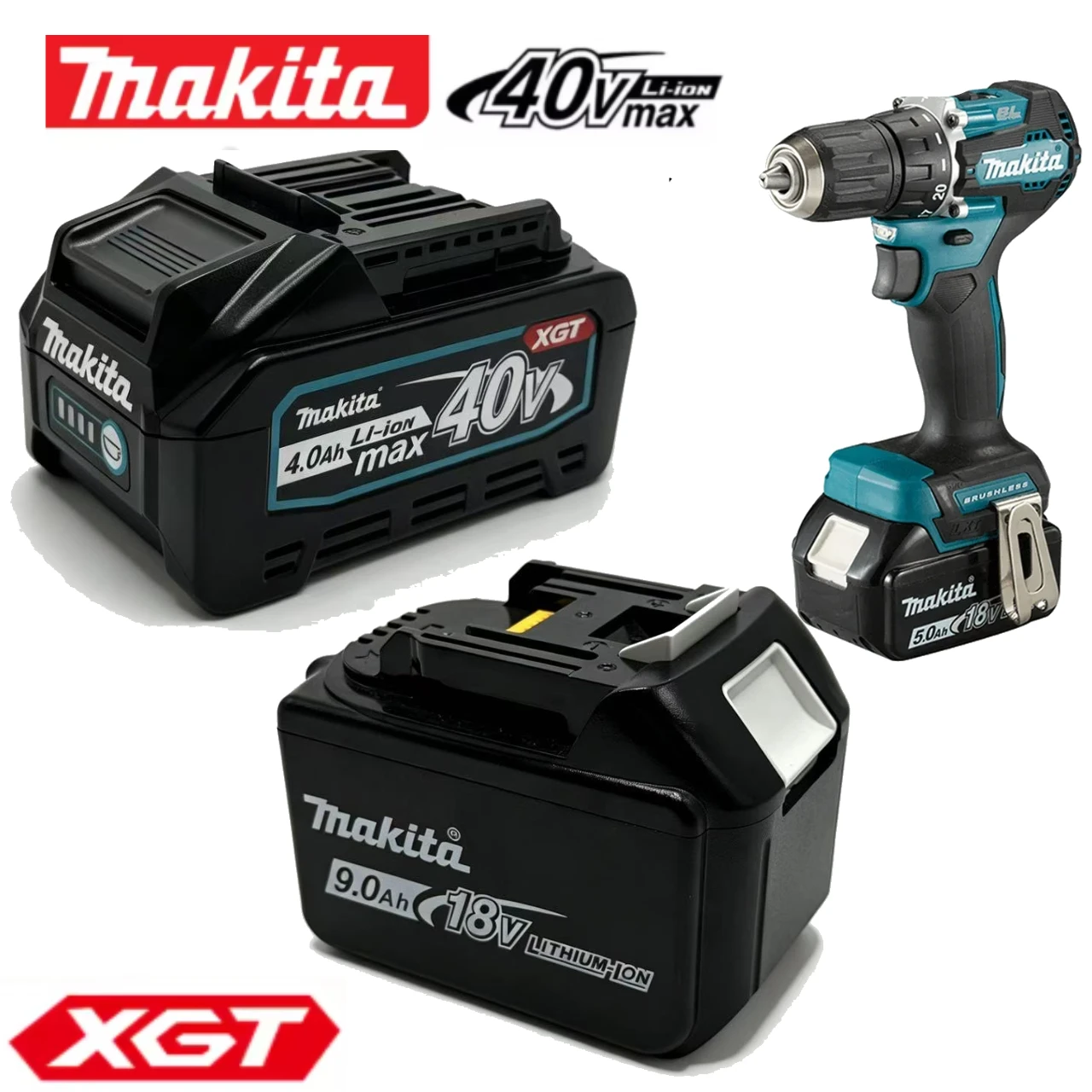 Makita 40V 4.0Ah / 18V 9.0Ah XGT Battery, Original Quality BL4040/BL4050/BL4080 Replacement, High Energy Density & Stable Output
Makita 40V 4.0Ah / 18V 9.0Ah XGT Battery, Original Quality BL4040/BL4050/BL4080 Replacement, High Energy Density & Stable Output