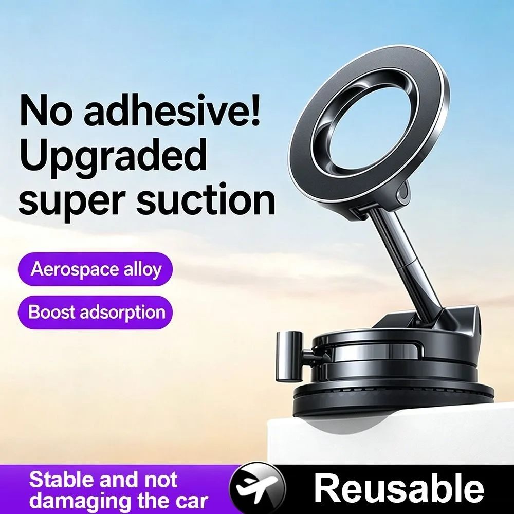 Magnetic Car Phone Holder 360° Rotatable Foldable Phone Holder Adjustable Vacuum Suction Cup Desktop Stand for Laptop Attachment
Magnetic Car Phone Holder 360° Rotatable Foldable Phone Holder Adjustable Vacuum Suction Cup Desktop Stand for Laptop Attachment